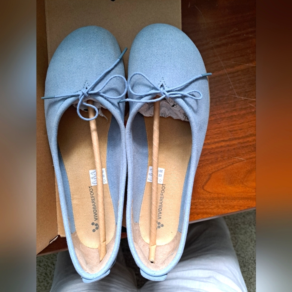 Vivobarefoot Jing Jing Blue Ballet Flats